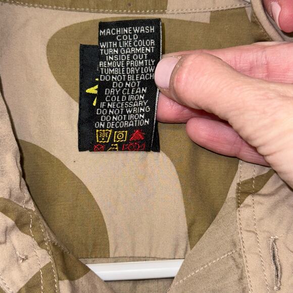 Stussy Dress Mini Sz‎ Small Green olive camo button - Picture 5 of 6